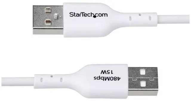 Main image of StarTech 3ft (91cm) USB-A to USB-C Charging Cable, Charge & Sync, 3A, USB 2.0, TPE Jacket - White USB Charging Cord - USB2AC3FWHE