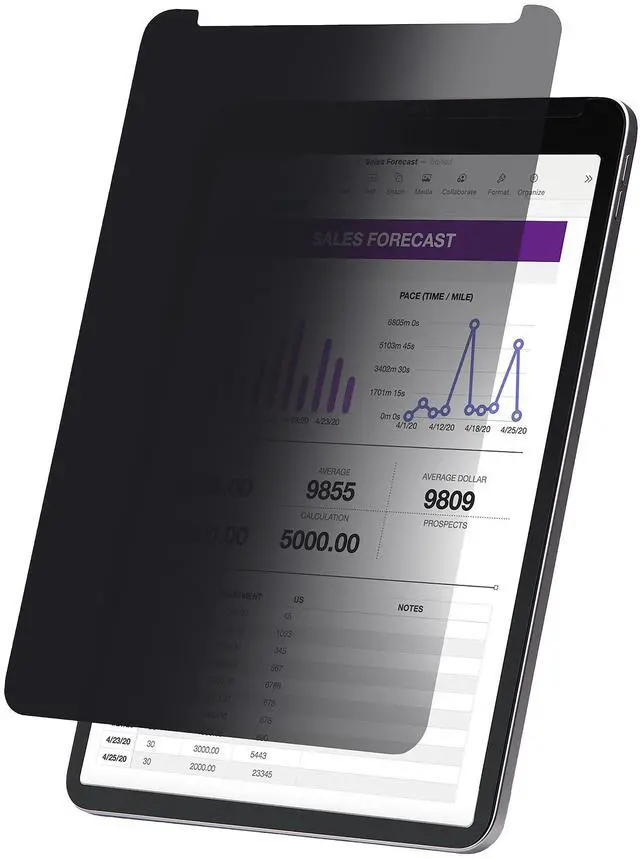 Main image of StarTech 4-Way Privacy Screen For 12.9-inch iPad Pro, 3rd Gen and Up, For Portrait/Landscape, Touch-Enabled, +/- 30 Deg. View, Blocks up to 51% Blue Light, Matte Model 129IP-PRIVACY-SCREEN