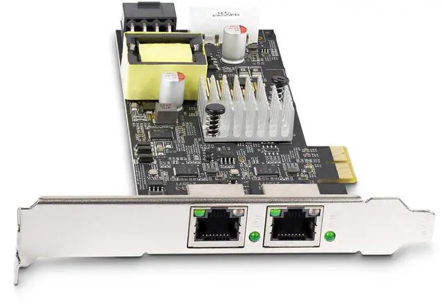 Main image of StarTech 2-Port 2.5Gbps NBASE-T PoE Network Card, Dual Intel I225-V, 802.3af/at PoE+ Multi-Gigabit NIC, PCI Express Server LAN Card, LP4/8-Pin PCIe-Powered  Model PR22GIP-NETWORK-CARD