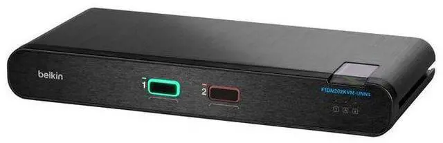 Alt view image 2 of 6 - Belkin 2-Port Dual Head DP/HDMI to DP/HDMI Video Secure Desktop KVM Switch - No CAC PP4.0 (F1DN202KVM-UNN4)