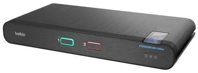 Alt view image 4 of 6 - Belkin 2-Port Dual Head DP/HDMI to DP/HDMI Video Secure Desktop KVM Switch - No CAC PP4.0 (F1DN202KVM-UNN4)