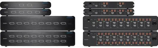 Alt view image 6 of 6 - Belkin 2-Port Dual Head DP/HDMI to DP/HDMI Video Secure Desktop KVM Switch - No CAC PP4.0 (F1DN202KVM-UNN4)