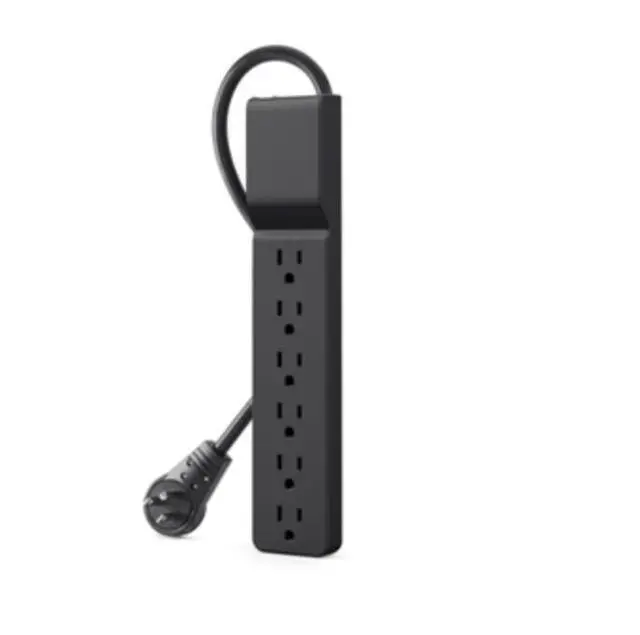 Alt view image 2 of 4 - Belkin 6 Outlet Surge Protector with 6ft Power Cord 600 Joules 3 pack Model BSE600-06BLK-3P