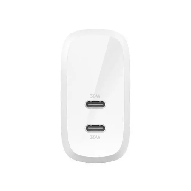 Alt view image 5 of 7 - Belkin Dual USB-C Charger with PPS 60W Model WCB010DQWH