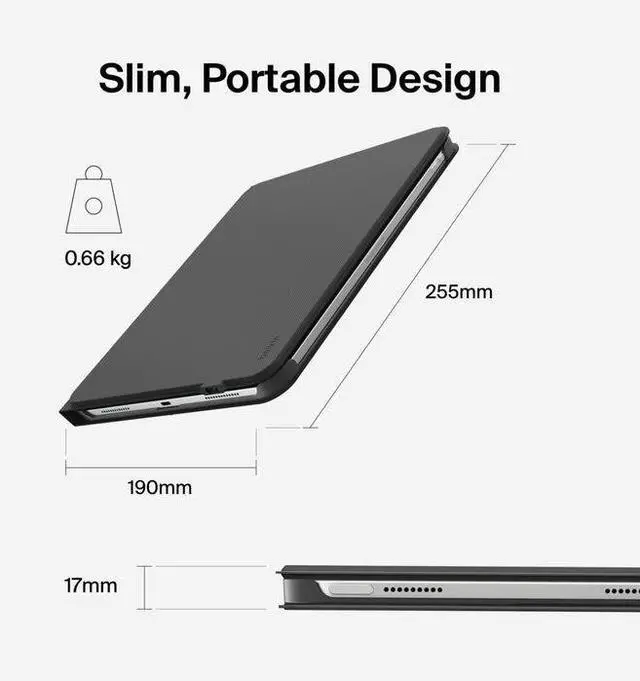 Alt view image 4 of 7 - Belkin Everyday Keyboard Case with Cradle for iPad 10.9" (10th Gen) Model BBZ001TT-V3