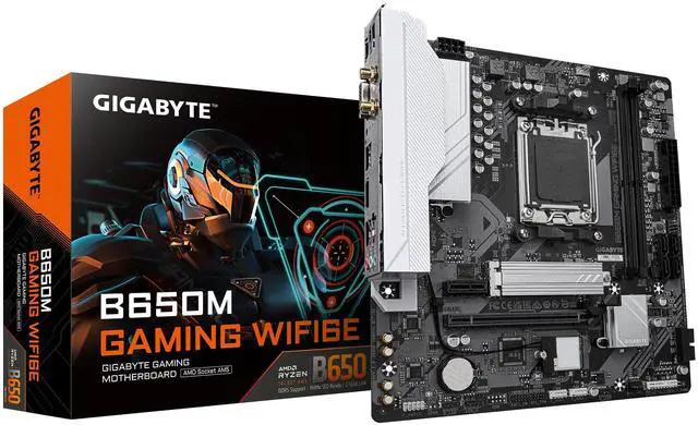 Alt view image 2 of 3 - GIGABYTE B650M GAMING WIFI6E Motherboard - AMD Ryzen 9000 Series CPUs, 5+2+2 Phases VRM, up to 6400MHz DDR5 (OC), 1xPCIe 4.0 M.2, 2.5 GbE LAN, WIFI 6E, USB 3.2 Gen 1
