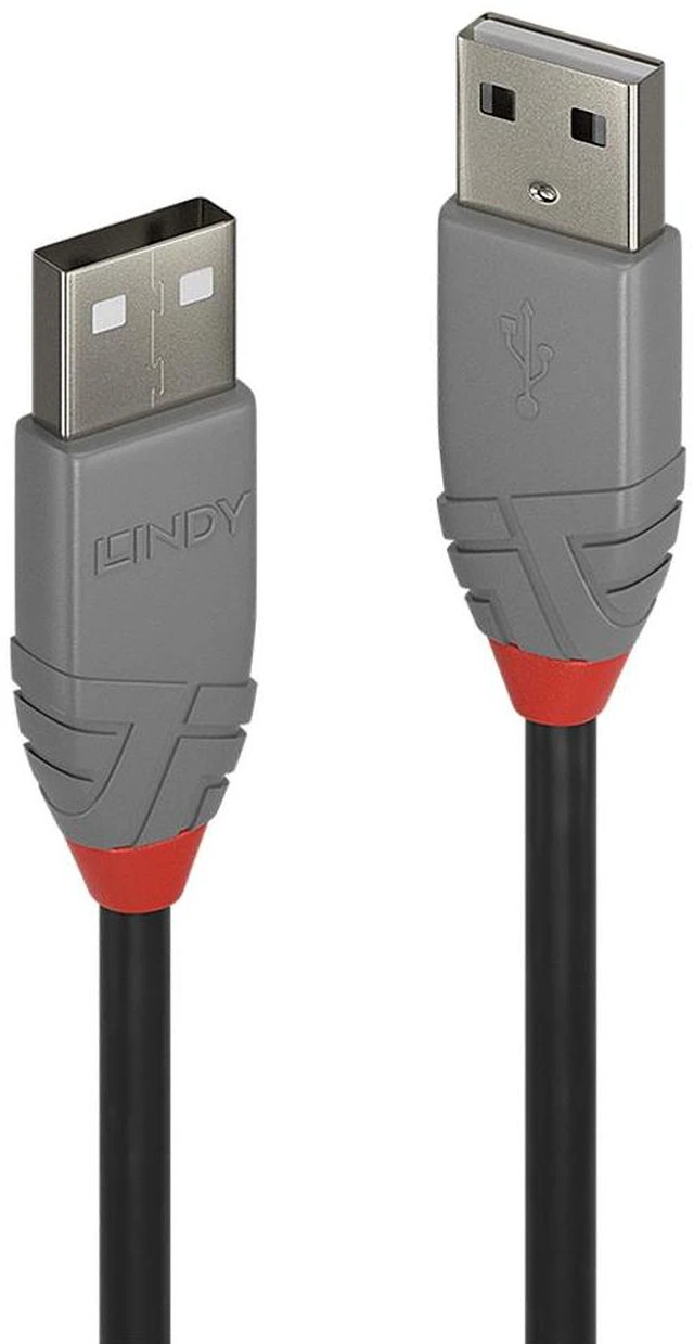 Main image of Lindy 0.5m USB 2.0 Type A to A Cable, Anthra Line 36691
