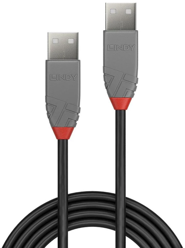 Alt view image 2 of 4 - Lindy 0.5m USB 2.0 Type A to A Cable, Anthra Line 36691