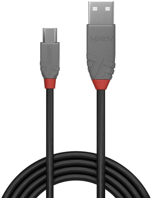 Alt view image 2 of 4 - Lindy 2m USB 2.0 Type A to Micro-B Cable, Anthra Line 36733
