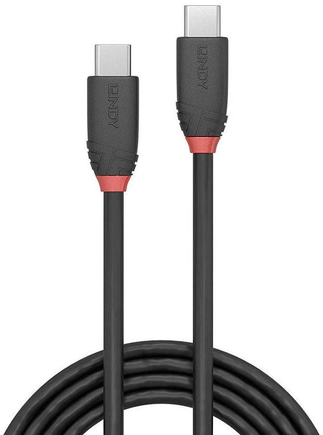 Alt view image 2 of 4 - Lindy 1.5m USB 3.2 Type C Cable 3A, Black Line 36907