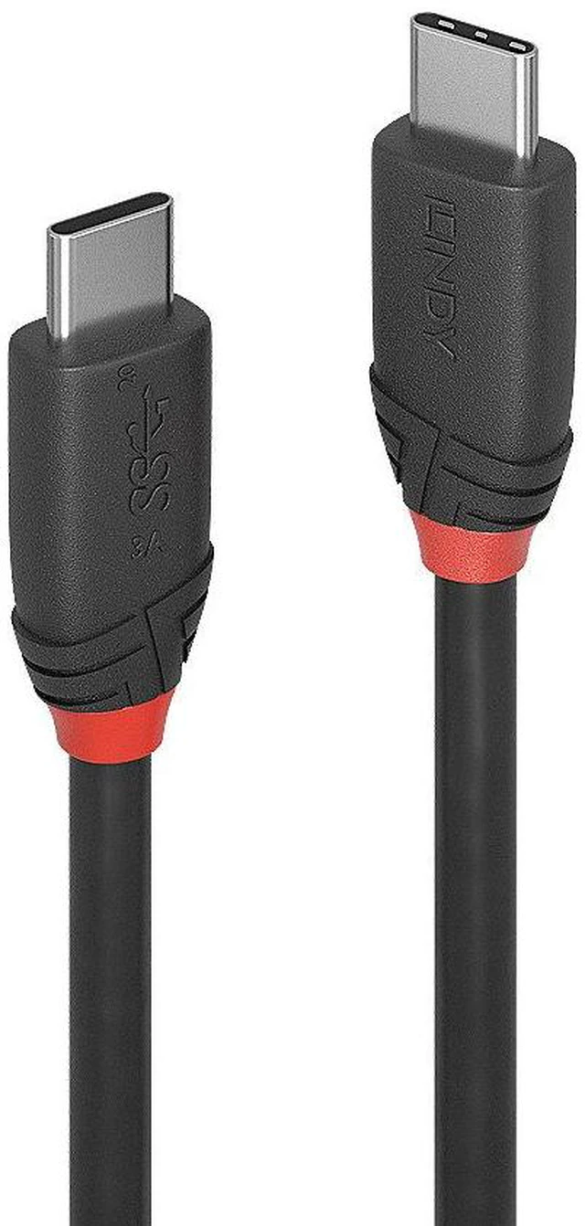 Main image of Lindy 1.5m USB 3.2 Type C Cable 3A, Black Line 36907