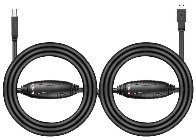 Alt view image 2 of 2 - Lindy 10m USB 3.0 Active Cable Black 43098