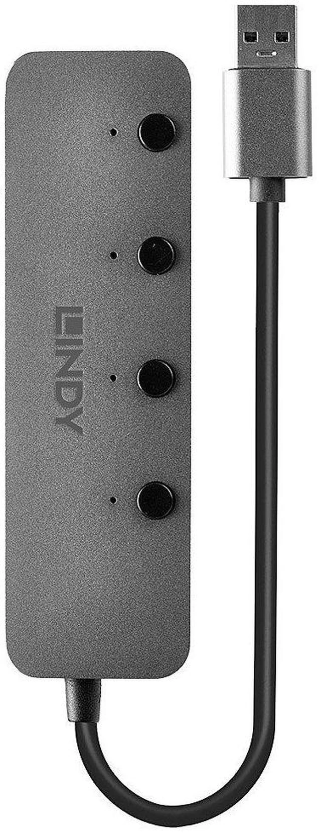 Alt view image 4 of 8 - Lindy 4 Port USB 3.0 Hub with On/Off Switches 43309