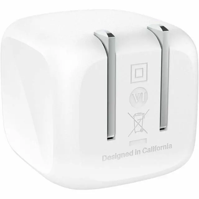 Alt view image 3 of 7 - Belkin 45W Portable Cubic USB-C Wall Charger w/ USB-C Cable 1xUSB-C Foldable Prongs Fast Charge Power Adapter White Model WCA013DQ1MWH-B6