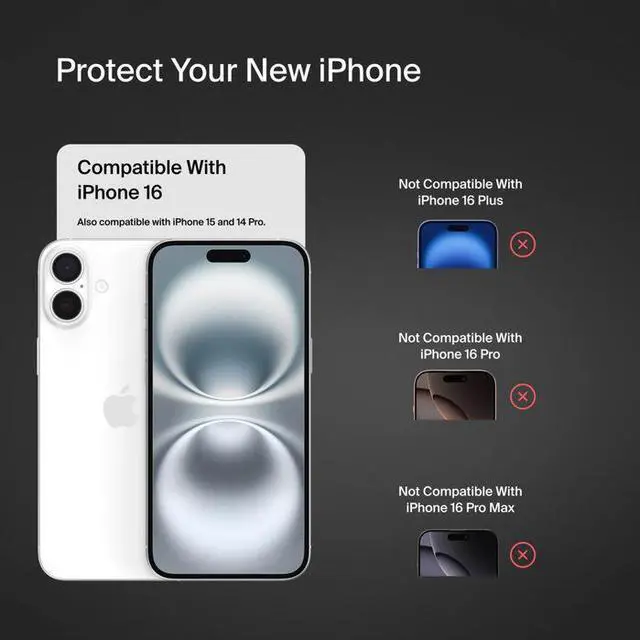 Alt view image 2 of 7 - Belkin TemperedGlass Treated Screen Protector for iPhone 16 / iPhone 15 / iPhone 14 Pro Model OVA135ZZ
