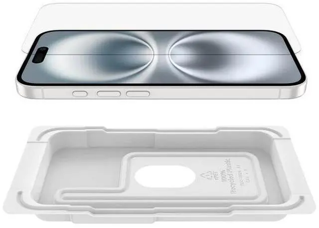 Alt view image 4 of 7 - Belkin TemperedGlass Treated Screen Protector for iPhone 16 / iPhone 15 / iPhone 14 Pro Model OVA135ZZ
