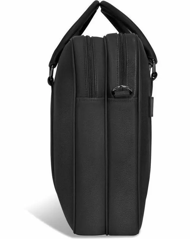 Alt view image 4 of 7 - Champs Onyx Carrying Case (Briefcase) for 11" to 15.6" Notebook - Black - RFID Resistant - Top Grain Cowhide Leather Body - Shoulder Strap, Handle, Trolley Strap - 3.17 gal Capacity - OB-412-BLACK