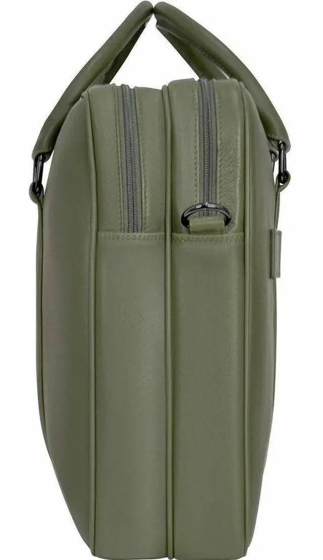 Alt view image 4 of 7 - Champs Onyx Carrying Case (Briefcase) for 11" to 15.6" Notebook - Khaki - RFID Resistant - Top Grain Cowhide Leather Body - Shoulder Strap, Handle, Trolley Strap - 3.17 gal Capacity - OB-412-KHAKI