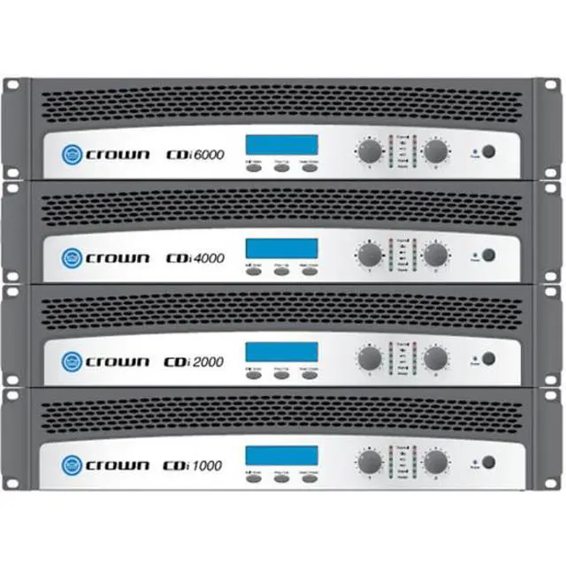 Alt view image 4 of 4 - Crown CDi 4000 Amplifier 2400 W RMS 2 Channel Model NCDI4000