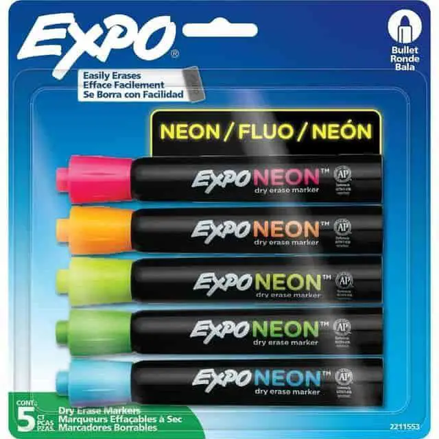 Main image of Dymo EXPO Dry Erase Low Odor Bullett 5CT NEON 2211553