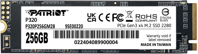 Main image of Patriot Memory P320 256 GB M.2 PCI Express 3.0 NVMe - P320P256GM28