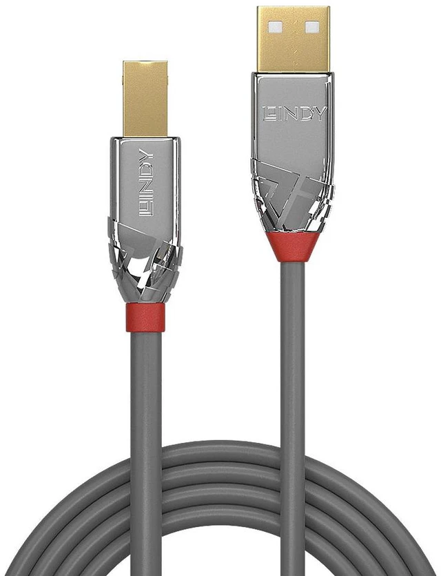 Alt view image 2 of 4 - Lindy 5m USB 2.0 Type A to B Cable, Cromo Line - 36644