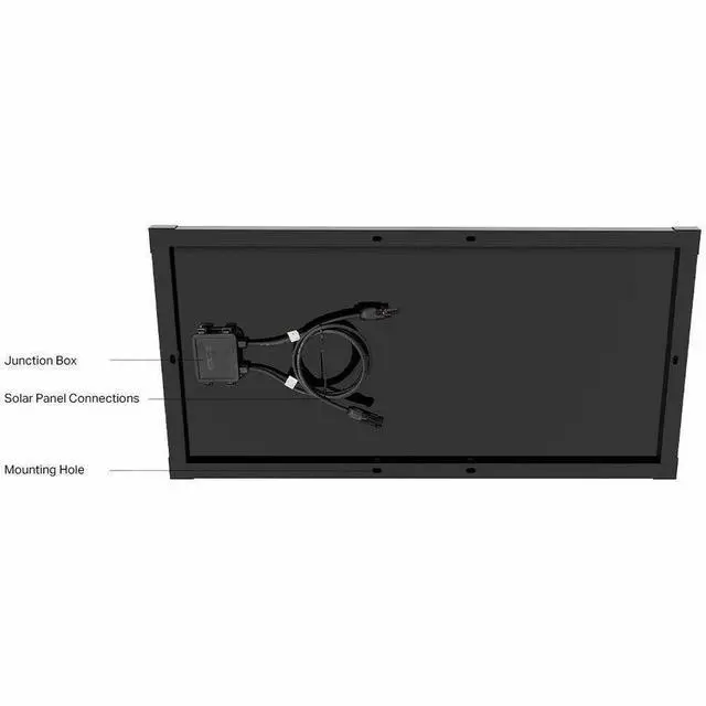 Alt view image 6 of 7 - VIGI Aluminum, Tempered Glass, EVA, Monocrystalline Silicon Model VIGI SOLAR PANEL 100W