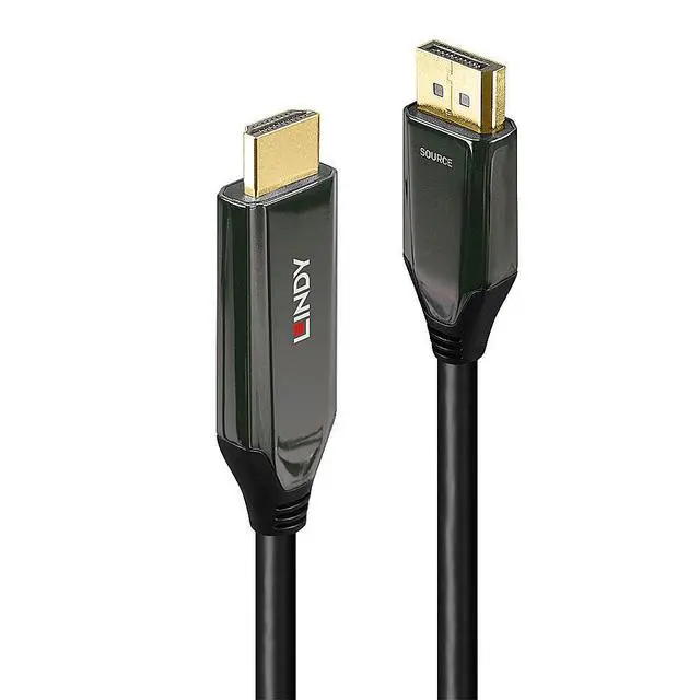 Alt view image 2 of 2 - Lindy 2m Active DisplayPort 1.4 to HDMI 8K60 Cable - 40931