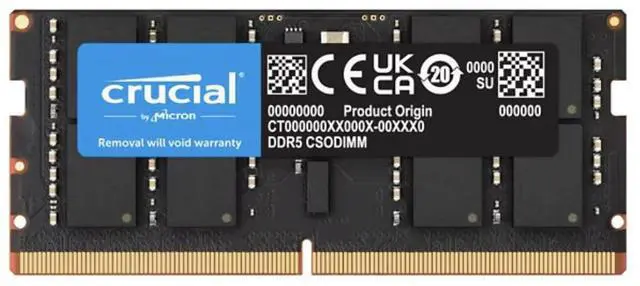 Main image of Crucial 24GB DDR5 3200MHz PC5-51200 module SO-DIMM 262-pin clocked Model CT24G64C52CS5