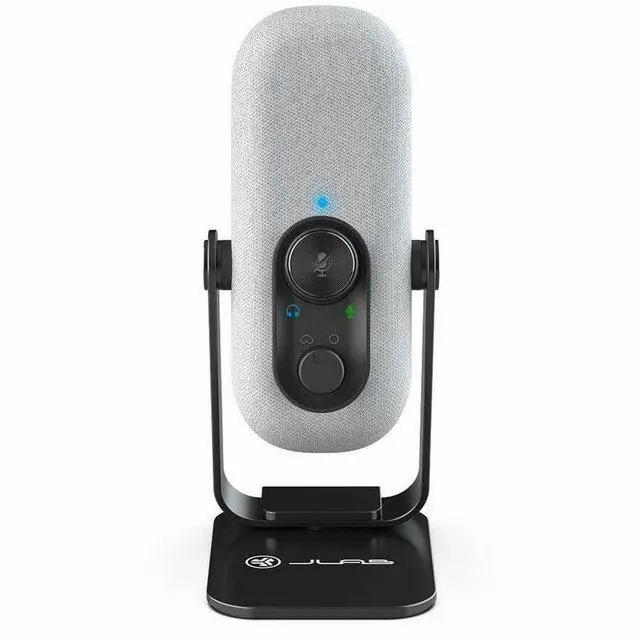 Alt view image 2 of 3 - JLab Go Talk Wired Condenser, Dynamic Microphone for Studio White MTALKGO2RWHT4