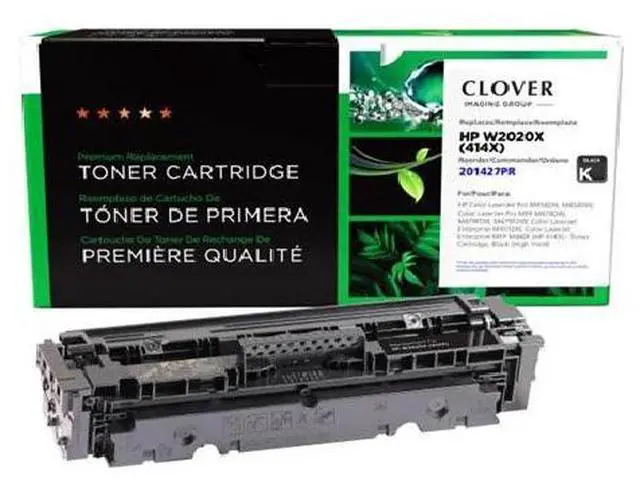 Main image of Clover Imaging Remanufactured Black High Yield Toner Cartridge for HP 414X (W2020X) - 7,500 Pages, Reused OEM Chip (No Toner Low Alerts, Non-MPS) - For LaserJet Pro M454, MFP M479, M455, MFP M480 Ser