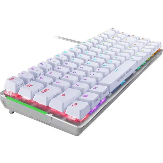 Alt view image 2 of 4 - Asus ROG Falchion Ace RGB LED Gaming Keyboard White M602FALCHIONACE/NXRD/WHT