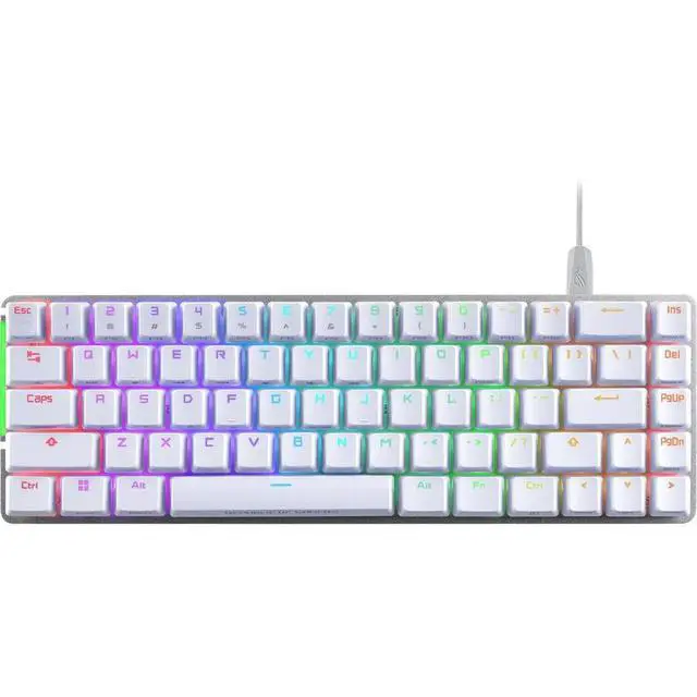 Alt view image 3 of 4 - Asus ROG Falchion Ace RGB LED Gaming Keyboard White M602FALCHIONACE/NXRD/WHT