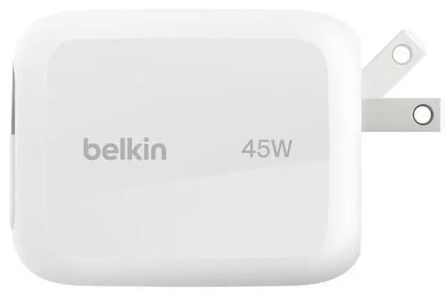 Main image of Belkin 45W 2C WALL Charge, W Retractable USB-C CBL,WHITE WCH023dqWH