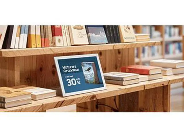 Alt view image 3 of 3 - Samsung EMDX Series 13" Color E-Paper Signage Display
Model EM13DX