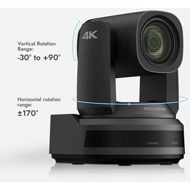 Alt view image 3 of 3 - ROCWARE RC841UX UHD 4K Video Conferencing Pro PTZ Camera Model 684514111386