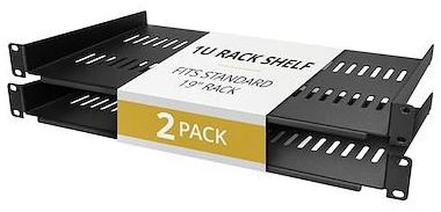 Main image of Startech 2-Pack 1U Server Rack Shelf, Vented Rackmount Cantilever Tray for 19" Network Rack or Cabinet, Heavy-Duty 10" (25cm) Deep, Up to 44lb (20kg) Each Model CABSHELFV1U-2PK