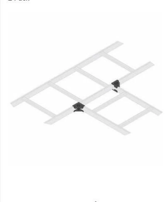 Main image of Middle Atlantic 90 Degree Horizontal Cable Ladder Splice Kit - Pack of 2 Black Zinc CLH-HTS