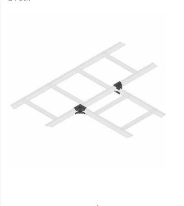 Alt view image 3 of 3 - Middle Atlantic 90 Degree Horizontal Cable Ladder Splice Kit - Pack of 2 Black Zinc CLH-HTS
