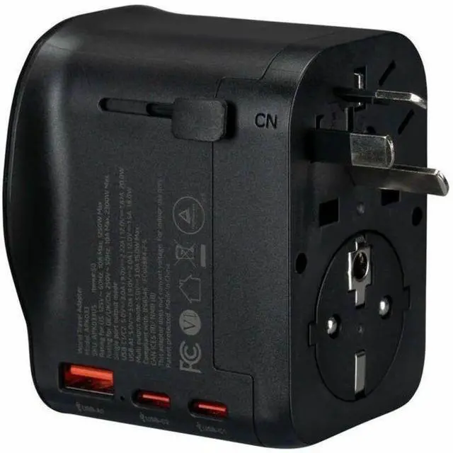 Alt view image 4 of 4 - Targus 20W World Travel Adapter with USB Ports Model APK033US