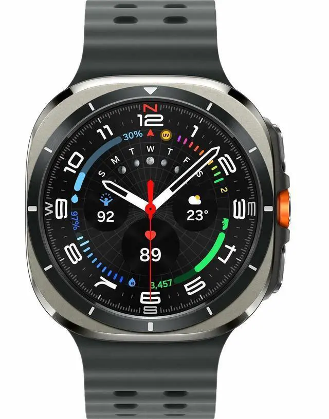 Main image of Samsung Galaxy Watch Ultra (2025), 47mm, Medium/Large Marine Band, Titanium Silver Model SM-L705UZS1XAA