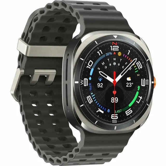 Alt view image 2 of 4 - Samsung Galaxy Watch Ultra (2025), 47mm, Medium/Large Marine Band, Titanium Silver Model SM-L705UZS1XAA