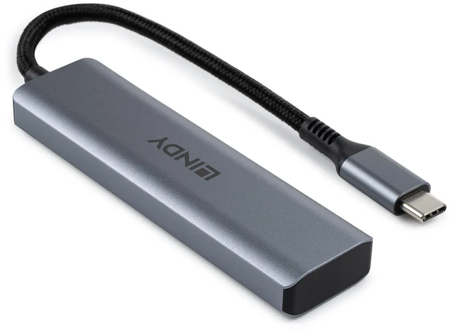 Alt view image 2 of 9 - Lindy 4 Port USB 3.2 Gen 2 Type C Hub - 43414