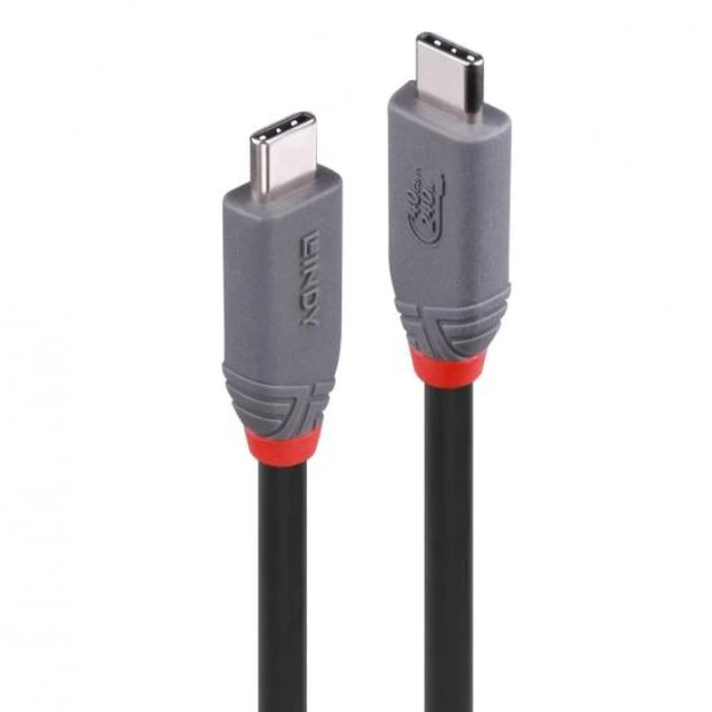 Alt view image 3 of 8 - Lindy 2m USB 4 240W Type C Cable, Anthra Line - 36958
