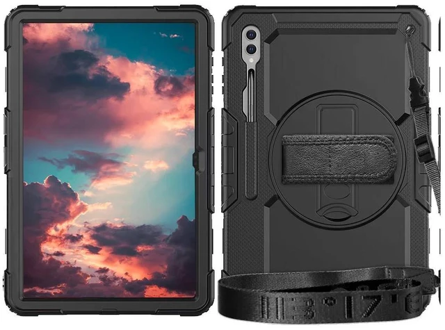 Main image of Armorx Samsung Galaxy Tab S7 Plus S7+ SM-T970 / T975 / T976B | 3 layers Protective Rugged Case with kick-stand Model VRN-SS-S7FE