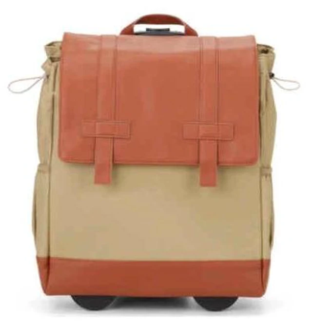 Main image of Francines Wheels Up convertible roller backpack takes you up, up & away. The main compartment expands to fill your business-day needs and overnight plans - BKBUDGRL_SM-OLI