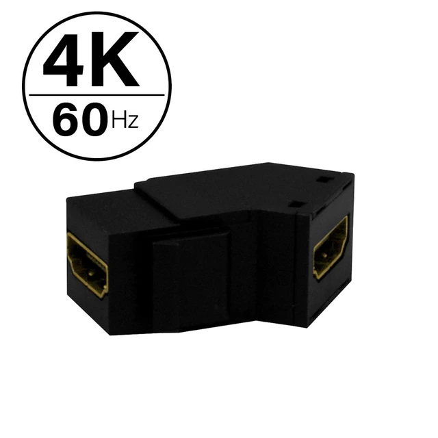 Alt view image 4 of 4 - On-Q 4K HDMI Coupler Keystone Insert Black Model WP124KBK