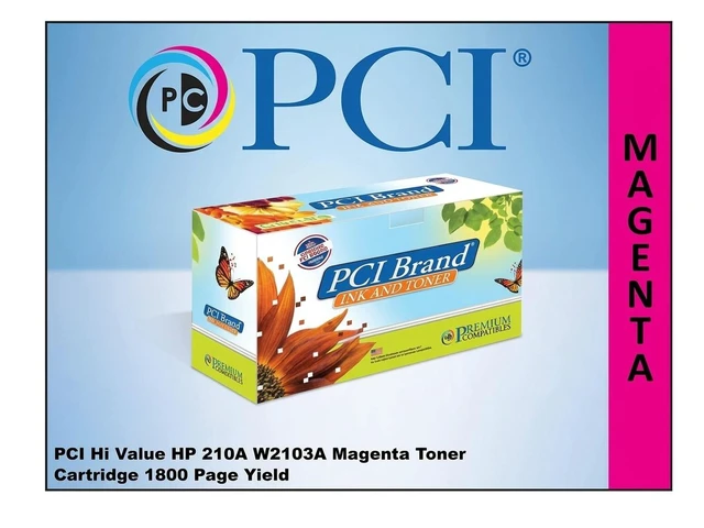 Main image of PCI Hi-Value W2103A-PCI Standard Yield Magenta Laser Toner Cartridge 1,800 Pages Replacement for HP 210A / W2103A