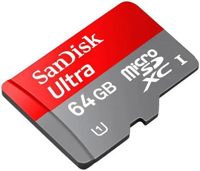 Main image of SanDisk 64GB Micro SDHC Flash Card w/ Adapter Model SDSDQUA-064G