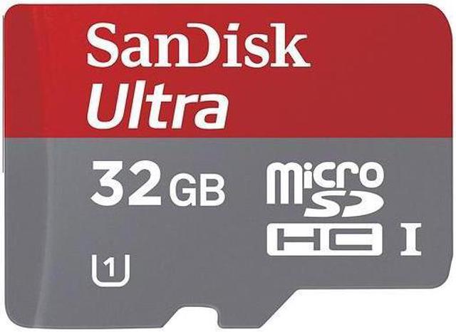 SanDisk Ultra 32GB MicroSDHC Class 10 UHS Memory Card Speed Up To 30MB/s  With Adapter - SDSDQUA-032G-U46A [Old Version]